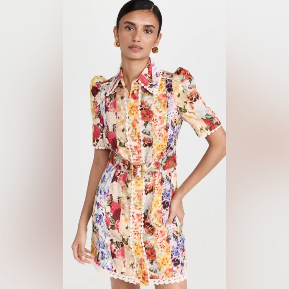 ZIMMERMANN Wonderland Floral-Printed Linen Shirt Dress - Picture 5 of 12